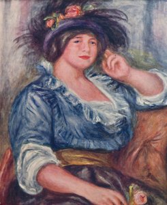 Tyttö ruusun kanssa, 1913, 1923 tekijältä Pierre Auguste Renoir