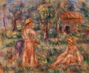 Tytöt maisemassa tekijältä Pierre Auguste Renoir