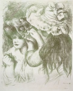 Hattuneula, ensimmäinen taulu; Pin Hat, ensimmäinen levy, n. 1897 tekijältä Pierre Auguste Renoir