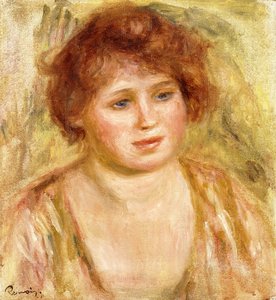Naisen pää, 1919 tekijältä Pierre Auguste Renoir