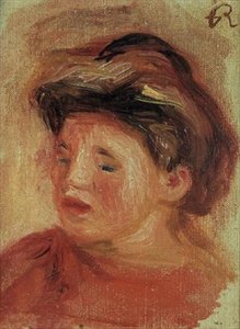 Nuoren tytön pää tekijältä Pierre Auguste Renoir