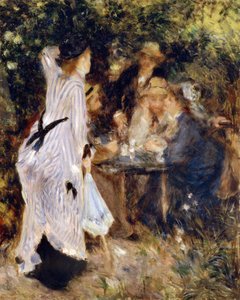 Puutarhassa Au Jardin du Moulin de la Galette, 1876. tekijältä Pierre Auguste Renoir