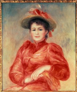 Jeune femme aux corsage rouge tekijältä Pierre Auguste Renoir