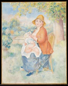 Lapsi rinnassa, 1886 tekijältä Pierre Auguste Renoir