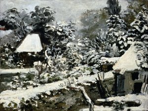 Maisema, lumiefekti, noin 1868 tekijältä Pierre Auguste Renoir