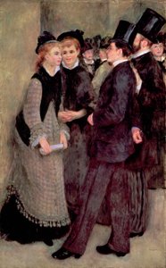 Poistuminen konservatoriosta 1877 (öljy kankaalle) tekijältä Pierre Auguste Renoir