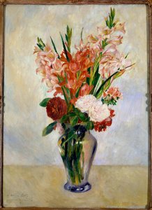 Pierre Auguste Renoirin (1841-1919) gladiolusmaalaus 1885 su. 0,75 x 0,54 m Pariisi, Orsay-museo tekijältä Pierre Auguste Renoir