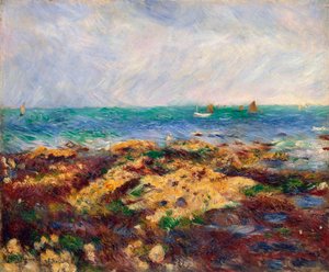 Laskuvesi Yportissa, 1883. tekijältä Pierre Auguste Renoir