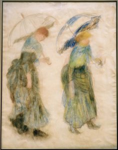 Tyttö sateenvarjon kanssa tekijältä Pierre-Auguste Renoir