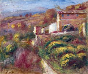 Posti (Cagnes sur mer) - Pierre Auguste Renoirin (1841-1919) maalaus - Öljy kankaalle tekijältä Pierre Auguste Renoir