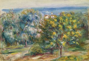 Keskipäivän maisema, 1910 tekijältä Pierre Auguste Renoir
