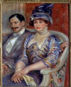 Monsieur ja Madame Bernheim de Villersin muotokuvia Pierre Auguste Renoirin (1841-1919) maalaus 1910 Su. 0,81 x 0,65 m Pariisi, Musée d
