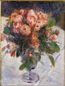 Kipinöiviä ruusuja (öljy kankaalle) tekijältä Pierre Auguste Renoir
