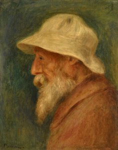 Omakuva ja valkoinen hattu par Renoir, Pierre Auguste (1841-1919) tekijältä Pierre Auguste Renoir