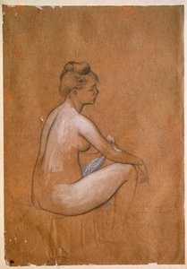 Istuva uimari. Pierre Auguste Renoirin maalaus (Pierre-Auguste tekijältä Pierre Auguste Renoir