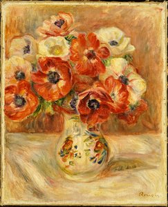 Asetelma anemoneilla tekijältä Pierre Auguste Renoir