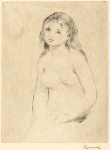 Tutkimus Uimari Etude pour une baigneuse, 1800-luvun loppu - 1900-luvun alku. tekijältä Pierre Auguste Renoir