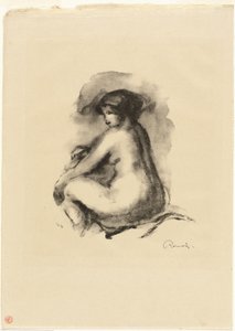 Tutkimus istuvasta alaston naisesta tekijältä Pierre Auguste Renoir