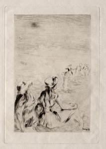 Rannalla, Bernevalissa. tekijältä Pierre Auguste Renoir
