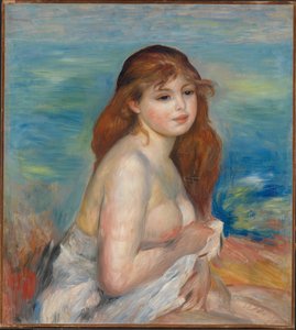 The Blonde Bather, noin 1887 tekijältä Pierre Auguste Renoir