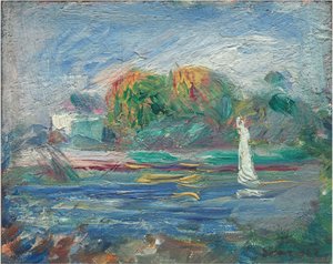 Sininen joki, n. 18901900. tekijältä Pierre Auguste Renoir
