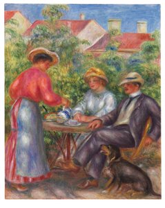 Kuppi teetä tai puutarha, n. 1906-07 tekijältä Pierre Auguste Renoir