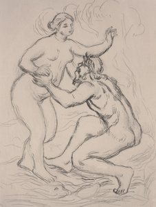 Scamander-joki, n. 1900 (etsaus) tekijältä Pierre-Auguste Renoir