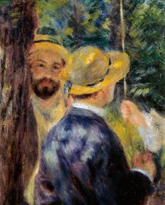 Keinu (yksityiskohta). Norbert Goeneutten muotokuva, ranskalainen taidemaalari (1854-1894) tekijältä Pierre Auguste Renoir