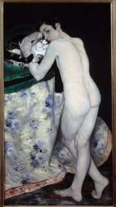 Nuori poika kissalle. Pierre Auguste Renoirin (1841-1919) maalaus tekijältä Pierre Auguste Renoir