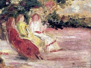 Kolme naista puistossa tekijältä Pierre Auguste Renoir
