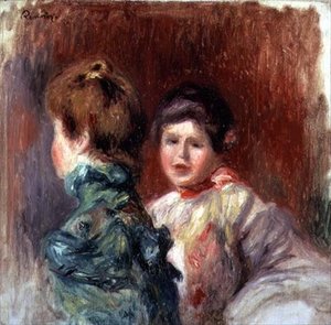 Kaksi naisen päätä tekijältä Pierre Auguste Renoir