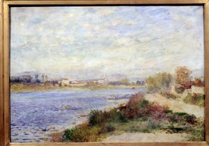 Näkymä Seinen Argenteuilissa Pierre Auguste Renoirin (1841-1919) maalaus 1873 su. 0,46x0,65 m Pariisi, musee d