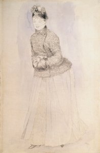 Nainen muhvilla, c1883-c1884. tekijältä Pierre Auguste Renoir