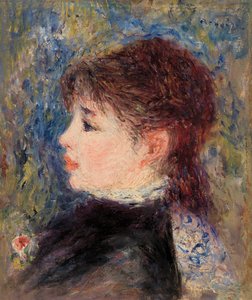 Nuori nainen ruusun kanssa tekijältä Pierre Auguste Renoir