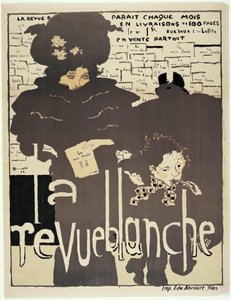 Paina juliste ""La Revue blanche"". Misia Sertin (1872-1950) muotokuva (?). Pierre Bonnardin taideteos (1867-1947) tekijältä Pierre Bonnard