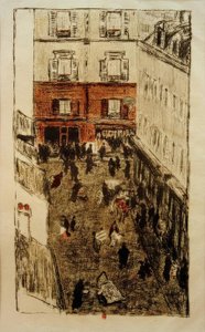 Katukulma, näkymä ylhäältä tekijältä Pierre Bonnard