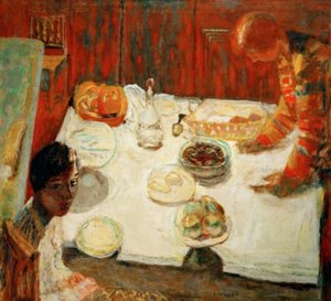 Valkoinen pöytäliina tekijältä Pierre Bonnard