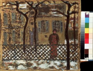 Victory deDerriere la cloture (Aidan takana). Peinture de Pierre Bonnard (1867-1947) Valo pimeyden yllä tekijältä Pierre Bonnard