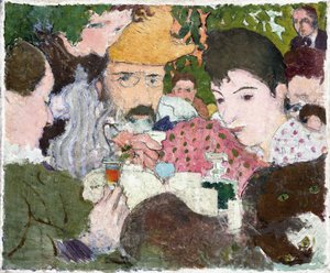Garden Tasting, n. 1891 (öljy, kynä ja musta muste lyijykynällä kankaalle) tekijältä Pierre Bonnard