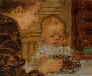 Isoäiti ja lapsi tekijältä Pierre Bonnard