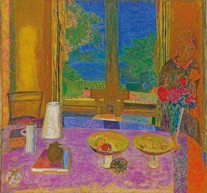 Suuri ruokailuhuone puutarhaan päin (Grande salle à manger sur le jardin). 1934-35 tekijältä Pierre Bonnard