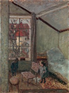 Intérieur d’atelier avec deux enfants tekijältä Pierre Bonnard