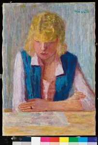 Blondi sinisessä liivissä tekijältä Pierre Bonnard