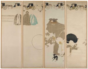 Hoitajien kävely, vaunujen friisi tekijältä Pierre Bonnard