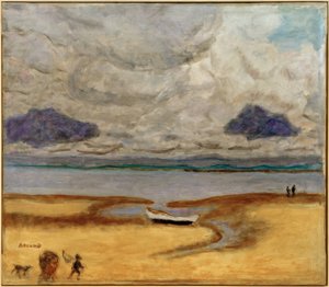 Ranta laskuveden aikaan (Marée basse à Arcachon) tekijältä Pierre Bonnard