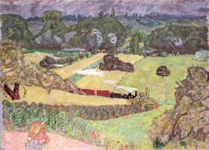 Maisema tavarajunalla, 1909