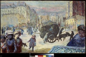 Aamu Pariisissa (Aamu Pariisissa). Pierre Bonnardin maalaus (1867-1947) tekijältä Pierre Bonnard