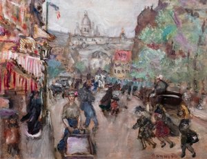 Pariisilainen maisema tai Les Batignolles tekijältä Pierre Bonnard