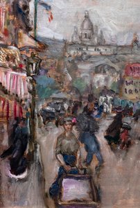 Pariisilainen maisema tai Les Batignolles, yksityiskohta tekijältä Pierre Bonnard