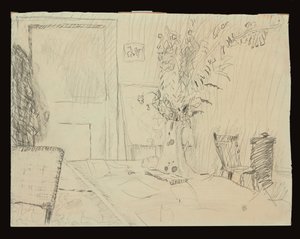 Kukkaruukku Le Canetin ruokasalissa tekijältä Pierre Bonnard